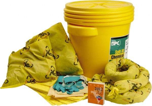 Brady SPC Sorbents - 16 Gal Capacity Chemical Spill Kit - 20 Gal Polyethylene Drum - Americas Industrial Supply
