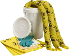 Brady SPC Sorbents - 10 Gal Capacity Chemical Spill Kit - 6.5 Gal Polyethylene Bucket - Americas Industrial Supply