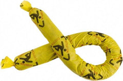 Brady SPC Sorbents - 12 Gal, 4' Long, 3" Diam, Polypropylene Sock - Chemical, Yellow - Americas Industrial Supply