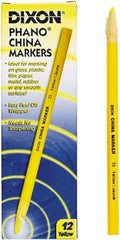 DIXON - Yellow China Marker - Soft Crayon Tip, Wax - Americas Industrial Supply