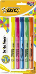 Bic - Assorted Colors Highlighter - Chisel Tip, Water Base Ink - Americas Industrial Supply