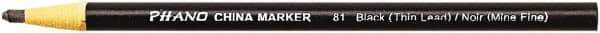 DIXON - Black China Marker - Soft Crayon Tip, Wax - Americas Industrial Supply