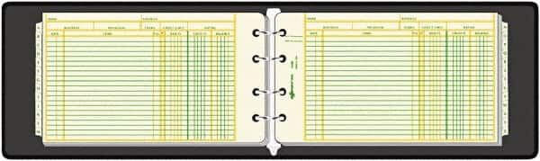 National Brand - 100 Sheet Capacity, 8-1/2 x 5", 4 Ring - Polypropylene, Black - Americas Industrial Supply