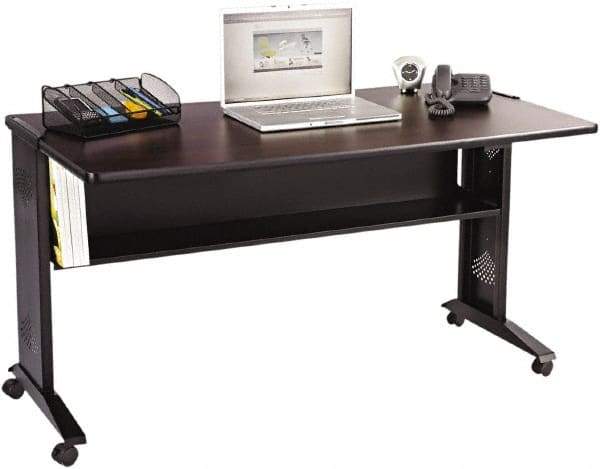 Safco - 200 Lb Capacity Mobile Computer Stand - 53-1/2" Wide x 28" Deep x 30" High, Melamine - Americas Industrial Supply