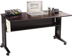 Safco - 200 Lb Capacity Mobile Computer Stand - 53-1/2" Wide x 28" Deep x 30" High, Melamine - Americas Industrial Supply