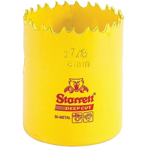 Starrett - 1-7/8" Diam, 2" Cutting Depth, Hole Saw - High Speed Steel Saw, Toothed Edge - Americas Industrial Supply