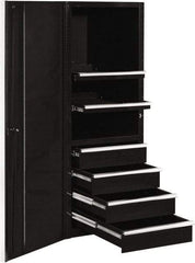 EXTREME TOOLS - 4 Drawer Side Tool Cabinet - 24" Wide x 30-7/8" Deep x 63-3/8" High, Steel, Black - Americas Industrial Supply