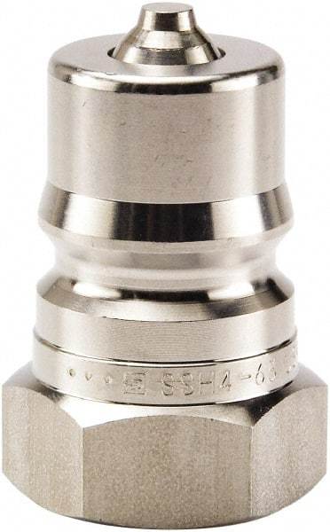 Parker - 1/8-27 NPTF 316 Stainless Steel Hydraulic Hose Female Pipe Thread Nipple - 2,000 psi, 0.8 GPM, Series 60 - Americas Industrial Supply