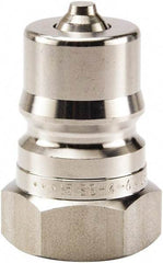Parker - 1/8-27 NPTF 316 Stainless Steel Hydraulic Hose Female Pipe Thread Nipple - 2,000 psi, 0.8 GPM, Series 60 - Americas Industrial Supply