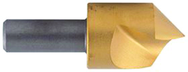 1" Size-1/2" Shank-90°-M42 Single Flute Countersink -  TiN Coated - Americas Industrial Supply
