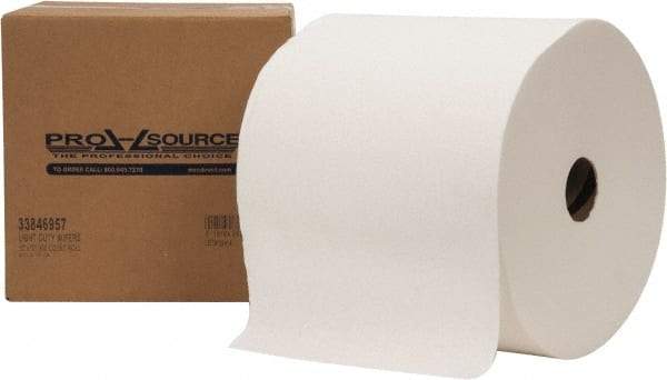 PRO-SOURCE - Dry General Purpose Wipes - Jumbo Roll, 12" x 12" Sheet Size, White - Americas Industrial Supply