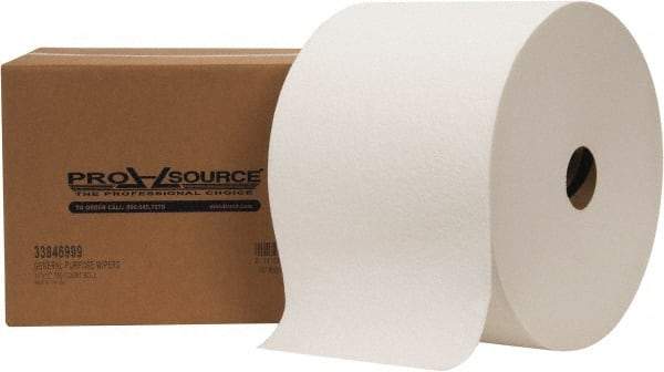 PRO-SOURCE - Dry General Purpose Wipes - Jumbo Roll, 12" x 11" Sheet Size, White - Americas Industrial Supply