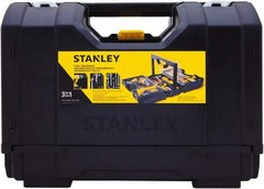 Stanley - 15 Compartment 1 Tray Tool Organizer - 9" Wide x 18-7/8" Deep x 12" High, Plastic, Black/Yellow - Americas Industrial Supply
