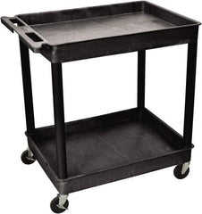 Luxor - 300 Lb Capacity, 24" Wide x 32" Long x 37" High Shelf Cart - 2 Shelf, Plastic - Americas Industrial Supply