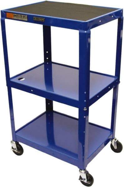 Luxor - 300 Lb Capacity, 24" Wide x 18" Long x 42" High Standard Utility Cart - 3 Shelf, Steel - Americas Industrial Supply
