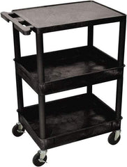 Luxor - 300 Lb Capacity, 24" Wide x 18" Long x 36" High Shelf Cart - 3 Shelf, Plastic - Americas Industrial Supply