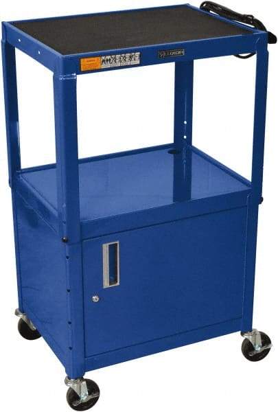 Luxor - 300 Lb Capacity, 24" Wide x 18" Long x 42" High Standard Utility Cart - 3 Shelf, Steel - Americas Industrial Supply