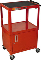 Luxor - 300 Lb Capacity, 24" Wide x 18" Long x 42" High Standard Utility Cart - 3 Shelf, Steel - Americas Industrial Supply