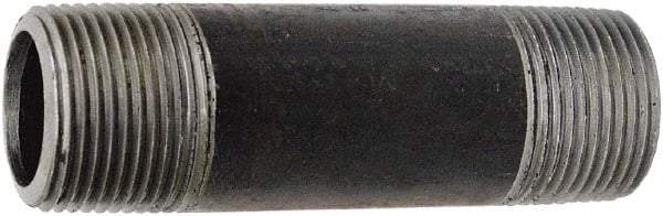 Value Collection - Schedule 80, 4" Diam x 2-7/8" Long Black Pipe Nipple - Threaded - Americas Industrial Supply