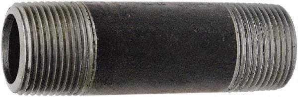 Value Collection - Schedule 80, 3" Diam x 4" Long Black Pipe Nipple - Threaded - Americas Industrial Supply