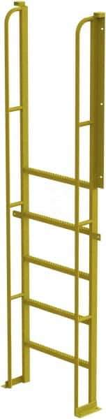 TRI-ARC - 102" 6 Step Configurable Crossover Ladder - 90° Incline, 1,000 Lb Capacity, 60" Platform Height, 30" Base Width x 15" Base Depth, Perforated Tread - Americas Industrial Supply