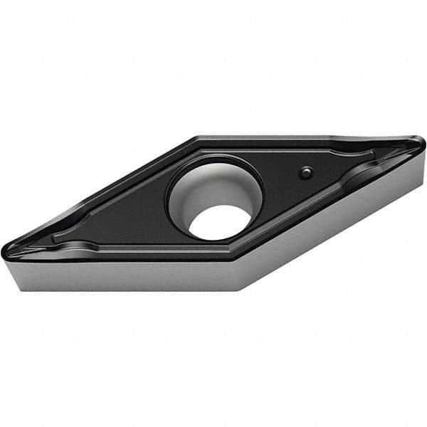 Walter - VCMT220.5 FM4 Grade WMP20S Carbide Turning Insert - TiCN/Al2O3/TiCN Finish, 35° Diamond, 1/4" Inscr Circle, 1/8" Thick, 0.008" Corner Radius - Americas Industrial Supply