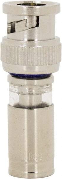 Ideal - Straight, BNC Compression Coaxial Connector - Compatible with RG6, Brass Body - Americas Industrial Supply