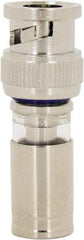 Ideal - Straight, BNC Compression Coaxial Connector - Compatible with RG6, Brass Body - Americas Industrial Supply