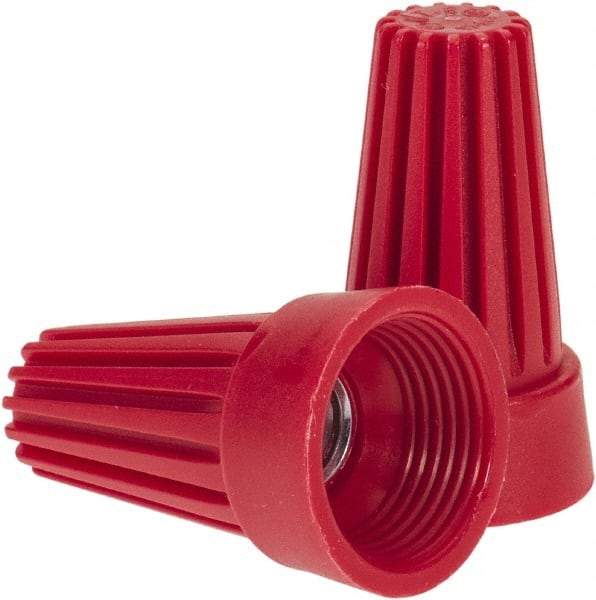 Ideal - 2, 14 to 4, 12 AWG, 600 Volt, Flame Retardant, Standard Twist on Wire Connector - Red, 221°F - Americas Industrial Supply