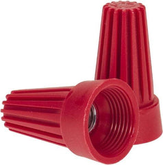 Ideal - 2, 14 to 4, 12 AWG, 600 Volt, Flame Retardant, Standard Twist on Wire Connector - Red, 221°F - Americas Industrial Supply