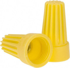 Ideal - 2, 18 to 2, 12 AWG, 600 Volt, Flame Retardant, Standard Twist on Wire Connector - Yellow, 221°F - Americas Industrial Supply