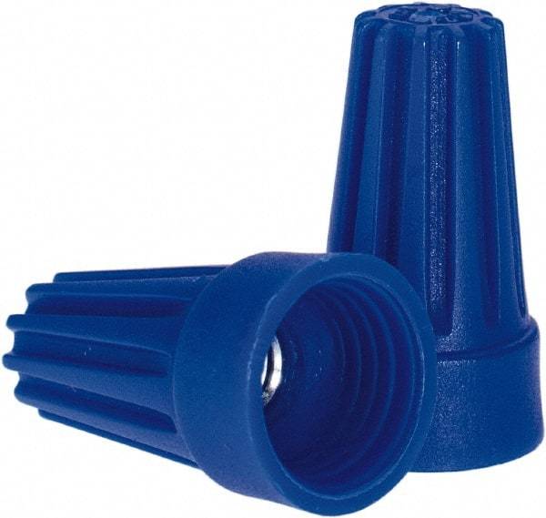 Ideal - 3, 20 to 3, 16 AWG, 300 Volt, Flame Retardant, Standard Twist on Wire Connector - Blue, 221°F - Americas Industrial Supply