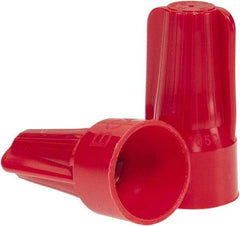 Ideal - 2, 18 to 5, 12 AWG, 600 Volt, Flame Retardant, Standard Twist on Wire Connector - Red, 221°F - Americas Industrial Supply