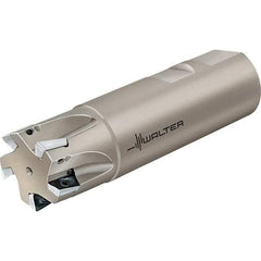Walter - 20mm Cut Diam, 10mm Max Depth of Cut, 20mm Shank Diam, 200mm OAL, Indexable Square Shoulder End Mill - Multiple Insert Styles, Cylindrical Shank, 90° Lead Angle, Through Coolant, Series Xtra-tec - Americas Industrial Supply