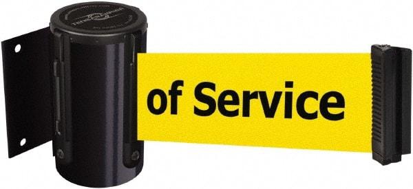 Tensator - 4" High x 2" Long x 3" Wide Barricade Tape Dispenser - Steel, Black Powdercoat Finish, Black, Use with Tensabarrier - Americas Industrial Supply