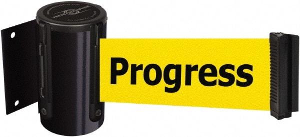 Tensator - 4" High x 2" Long x 3" Wide Barricade Tape Dispenser - Steel, Black Powdercoat Finish, Black, Use with Tensabarrier - Americas Industrial Supply