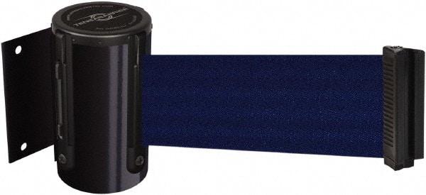 Tensator - 4" High x 2" Long x 3" Wide Barricade Tape Dispenser - Steel, Black Powdercoat Finish, Black, Use with Tensabarrier - Americas Industrial Supply