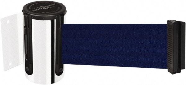 Tensator - 4" High x 2" Long x 3" Wide Barricade Tape Dispenser - Steel, Polished Chrome Finish, Chrome, Use with Tensabarrier - Americas Industrial Supply