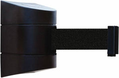 Tensator - 5" High x 3" Long x 3" Wide Barricade Tape Dispenser - Steel, Black Powdercoat Finish, Black, Use with Tensabarrier - Americas Industrial Supply