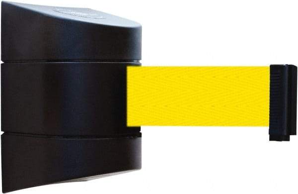 Tensator - 5" High x 3" Long x 3" Wide Barricade Tape Dispenser - Steel, Black Powdercoat Finish, Black, Use with Tensabarrier - Americas Industrial Supply