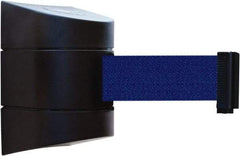 Tensator - 5" High x 3" Long x 3" Wide Barricade Tape Dispenser - Steel, Black Powdercoat Finish, Black, Use with Tensabarrier - Americas Industrial Supply