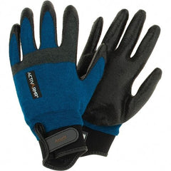 Ansell - Size XL, ANSI Cut Lvl A3, Abrasion Lvl 3, Cut Resistant Gloves - Palm Coated, Black/Blue - Americas Industrial Supply