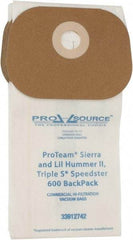 PRO-SOURCE - Meltblown Polypropylene & Paper Vacuum Bag - For ProTeam Sierra & Lil Hummer II (Open top bag), Triple S Speedster 600 Backpack - Americas Industrial Supply