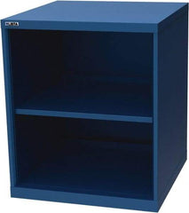 LISTA - 2 Shelf, 33-1/2" High x 28" Wide Bookcase - 28-1/2" Deep, Steel, Blue - Americas Industrial Supply