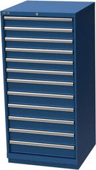 LISTA - 12 Drawer, Modular Storage Cabinet - Steel, 28-1/4" Wide x 28-1/2" Deep x 59-1/2" High, Blue - Americas Industrial Supply