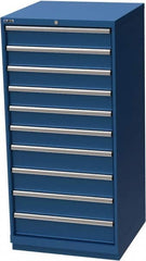 LISTA - 10 Drawer, Modular Storage Cabinet - Steel, 28-1/4" Wide x 28-1/2" Deep x 59-1/2" High, Blue - Americas Industrial Supply