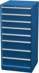 LISTA - 8 Drawer, Modular Storage Cabinet - Steel, 28-1/4" Wide x 28-1/2" Deep x 59-1/2" High, Blue - Americas Industrial Supply
