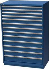 LISTA - 13 Drawer, Modular Storage Cabinet - Steel, 40-1/4" Wide x 22-1/2" Deep x 59-1/2" High, Blue - Americas Industrial Supply