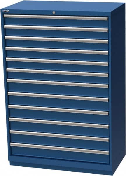 LISTA - 12 Drawer, Modular Storage Cabinet - Steel, 40-1/4" Wide x 22-1/2" Deep x 59-1/2" High, Blue - Americas Industrial Supply