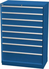 LISTA - 8 Drawer, Modular Storage Cabinet - Steel, 40-1/4" Wide x 22-1/2" Deep x 59-1/2" High, Blue - Americas Industrial Supply